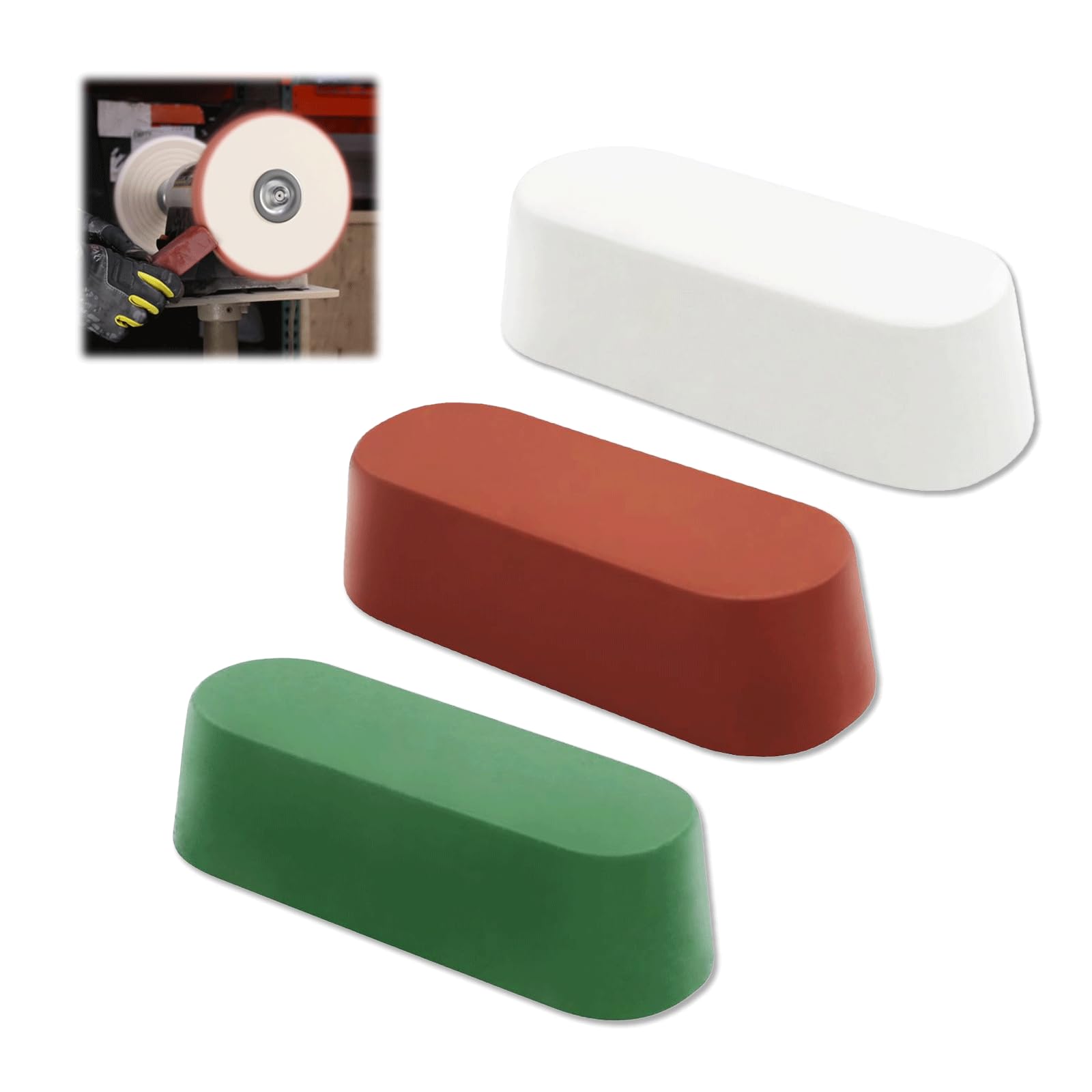 Amazon | AUTAKI 研磨材 バフ用研磨剤 3個入り 青棒 白棒 赤棒 金属